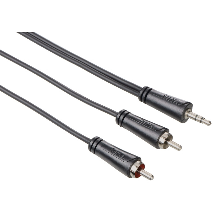 Hama Kabel Audio 3.5mm-2xRCA Svart 0.75m i gruppen HJEMMEELEKTRONIK / Kabler og adaptere / RCA / Kabler hos TP E-commerce Nordic AB (C18514)