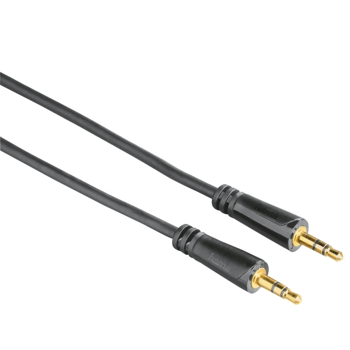 Hama Kabel Audio 3.5mm-3.5mm Guld Svart 3m i gruppen HJEMMEELEKTRONIK / Kabler og adaptere / Audio Analog / 3.5 mm hos TP E-commerce Nordic AB (C18524)