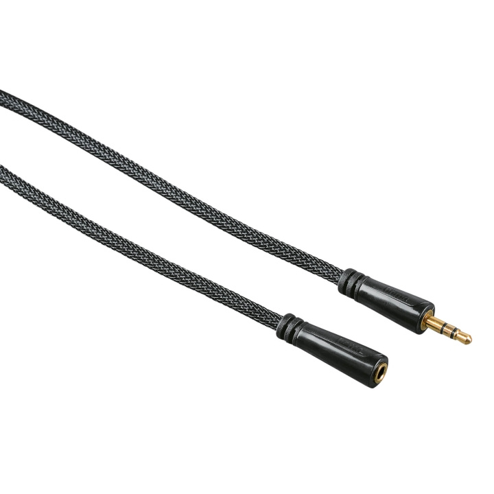 Hama Kabel Audio 3.5mm-3.5mm Förlängning Guld Svart 3m i gruppen HJEMMEELEKTRONIK / Kabler og adaptere / Audio Analog / 3.5 mm hos TP E-commerce Nordic AB (C18525)