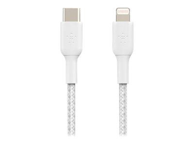 Belkin Boost Charge Lightning - USB C Flätad 2m i gruppen SMARTPHONES & TABLETS / Opladere og kabler / Kabler / Kabler Lightning hos TP E-commerce Nordic AB (C18840)