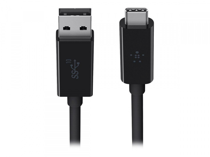 Belkin USB-C 3.1 To USB-A 3.1 Cable 1m, Svart i gruppen SMARTPHONES & TABLETS / Opladere og kabler / Kabler / Kabler Type C hos TP E-commerce Nordic AB (C18879)