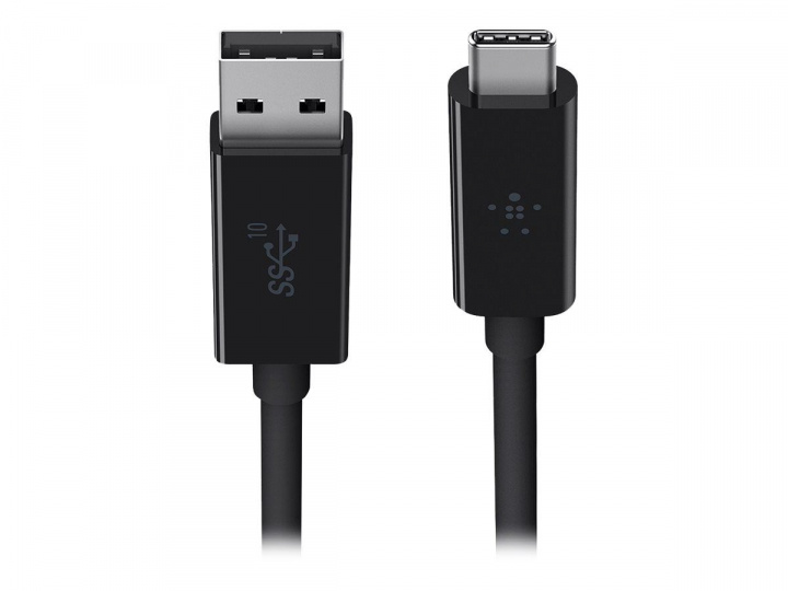 Belkin USB-C 3.1 To USB-A 3.1 Cable 1m, Svart i gruppen SMARTPHONES & TABLETS / Opladere og kabler / Kabler / Kabler Type C hos TP E-commerce Nordic AB (C18879)
