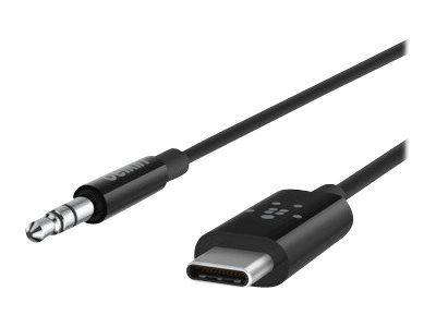 Belkin Usb-C till 3,5mm, 90cm i gruppen SMARTPHONES & TABLETS / Opladere og kabler / Kabler / Kabler Type C hos TP E-commerce Nordic AB (C18880)