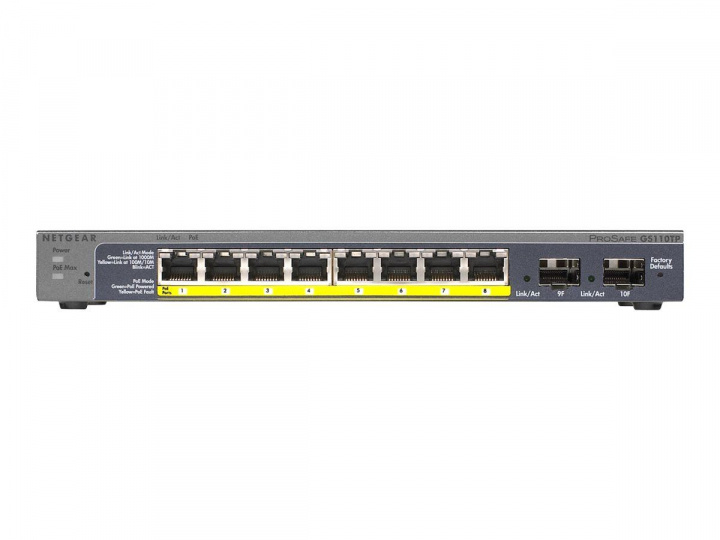 Netgear 10PT GE POE+ SMART PRO DESKTOP SWCH i gruppen COMPUTERTILBEHØR / Netværk / Switches hos TP E-commerce Nordic AB (C19365)