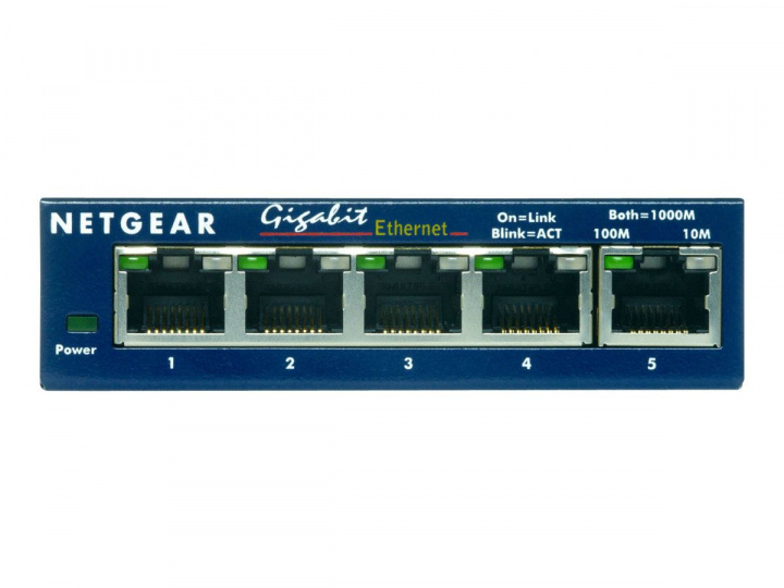 Netgear GS105GE 5Port 1000T switch i gruppen COMPUTERTILBEHØR / Netværk / Switches / 10/100/1000Mbps hos TP E-commerce Nordic AB (C19428)