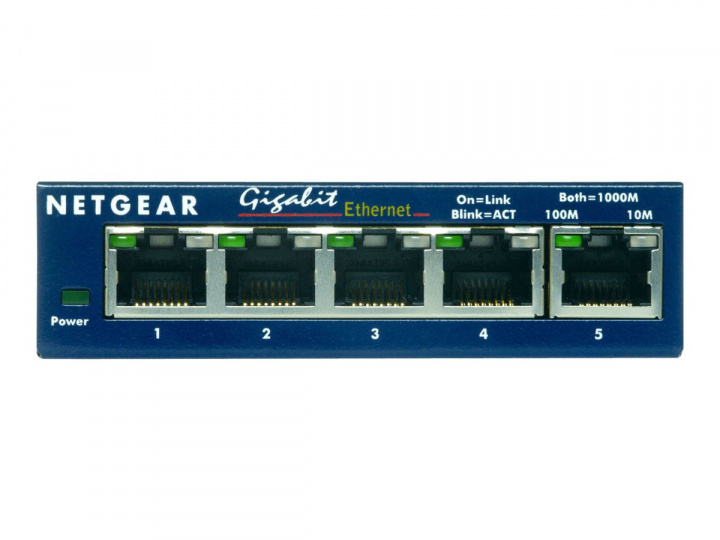 Netgear GS105GE 5Port 1000T switch i gruppen COMPUTERTILBEHØR / Netværk / Switches hos TP E-commerce Nordic AB (C19428)
