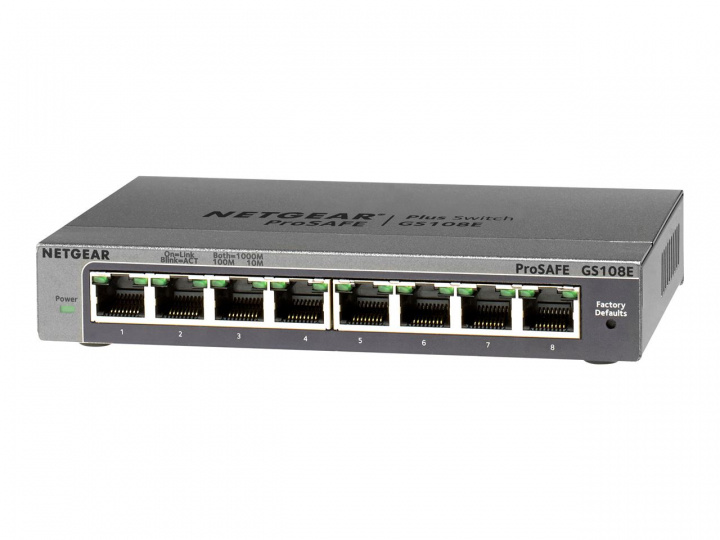 Netgear GS108E-300PES i gruppen COMPUTERTILBEHØR / Netværk / Switches / 10/100/1000Mbps hos TP E-commerce Nordic AB (C19429)