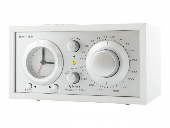 Tivoli Audio Clockradio Model Three BT USB Hvid i gruppen HJEMMEELEKTRONIK / Lyd & billede / Hjemmebiograf, HiFi & Bærbar / Radio og vækkeure / Klokradio hos TP E-commerce Nordic AB (C19762)