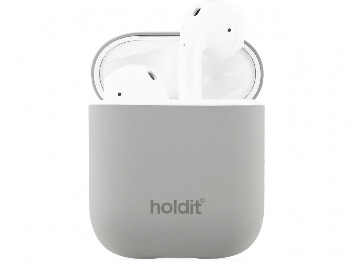 Holdit Silicone Case Airpods Nygård Taupe i gruppen HJEMMEELEKTRONIK / Lyd & billede / Hovedtelefoner & Tilbehør / Tilbehør hos TP E-commerce Nordic AB (C20097)