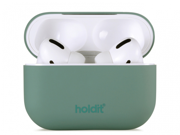 Holdit Silicone Case Airpods Pro Nygård Moss Green i gruppen HJEMMEELEKTRONIK / Lyd & billede / Hovedtelefoner & Tilbehør / Tilbehør hos TP E-commerce Nordic AB (C20098)