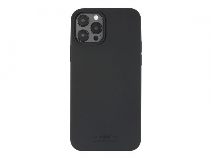 Holdit Silicone Case Iphone 12/12 Pro Black i gruppen SMARTPHONES & TABLETS / Mobil Beskyttelse / Apple / iPhone 12 hos TP E-commerce Nordic AB (C20116)
