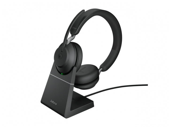 Jabra Office Trådlösa Hörlurar med Laddställ, Jabra Evolve2 65 Link380a Ms Stereo, Black i gruppen COMPUTERTILBEHØR / Computer Tilbehør / Headset hos TP E-commerce Nordic AB (C20347)