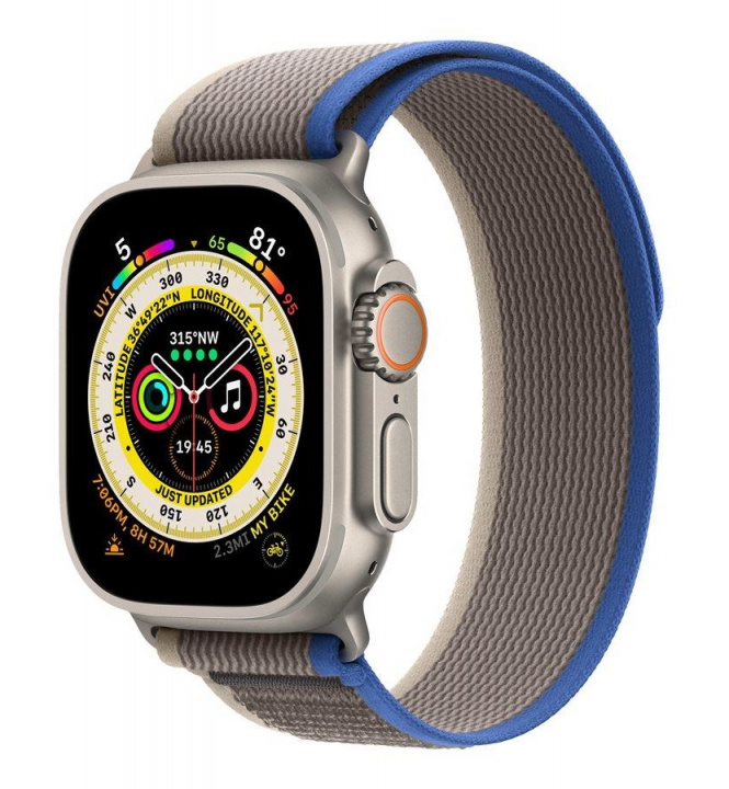 Apple Watch Ultra GPS + Cell 49mm Blue/Gray Trail Loop M/L i gruppen SMARTPHONES & TABLETS / Træning, hjem og fritid / Apple Watch & Tilbehør / Apple Watch hos TP E-commerce Nordic AB (C21367)