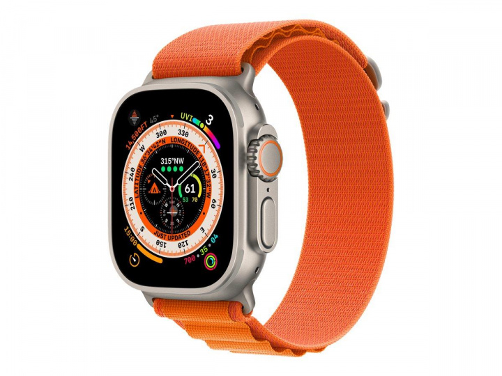 Apple Watch Ultra GPS + Cell 49mm Orange Alpine Loop - Small i gruppen SMARTPHONES & TABLETS / Træning, hjem og fritid / Apple Watch & Tilbehør / Apple Watch hos TP E-commerce Nordic AB (C21373)