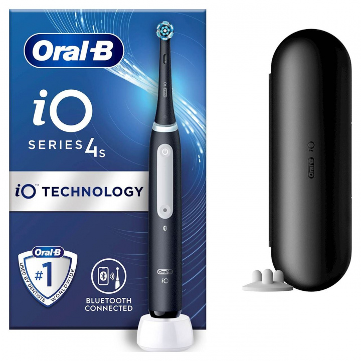 Oral-B iO4s Matt Black i gruppen SKØNHED & HELSE / Oral pleje / Elektriske tandbørster hos TP E-commerce Nordic AB (C21482)