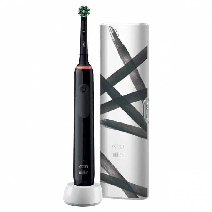 Oral-B Pro3 3500 Black Gift Pack i gruppen SKØNHED & HELSE / Oral pleje / Elektriske tandbørster hos TP E-commerce Nordic AB (C21484)
