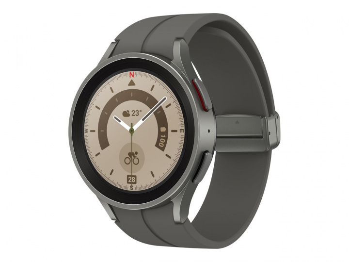 Samsung GALAXY WATCH 5 PRO BT 45 MM grå titanium, tilbud i gruppen SPORT, FRITID & HOBBY / Smartwatch & Aktivitetsmåler / Smartwatches hos TP E-commerce Nordic AB (C21840D)