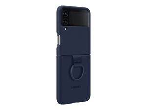 Samsung Galaxy Z Flip4 Silicone Cover With Ring Navy i gruppen SMARTPHONES & TABLETS / Mobil Beskyttelse / Samsung hos TP E-commerce Nordic AB (C21858)