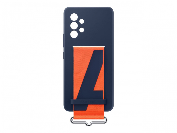 Samsung Silicone Cover With Strap Galaxy A53 Navy i gruppen SMARTPHONES & TABLETS / Mobil Beskyttelse / Samsung hos TP E-commerce Nordic AB (C21916)