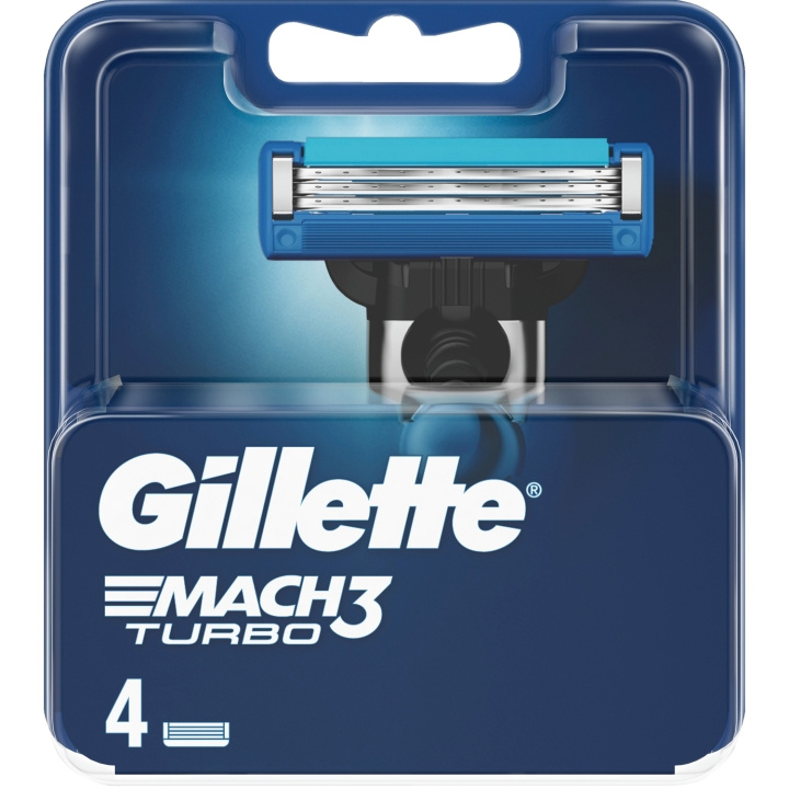 Gillette Mach3 Turbo 4pack i gruppen SKØNHED & HELSE / Hår og styling / Barbering og trimning / Barberskraber og tilbehør hos TP E-commerce Nordic AB (C22143)