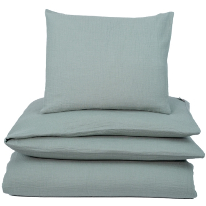 NG Baby Påslakan Vagga Muslin Frosty Green i gruppen LEGETØJ, BØRN & BABY / Børnetekstiler / Sengetøj / Sengetøj til babyseng hos TP E-commerce Nordic AB (C22196)