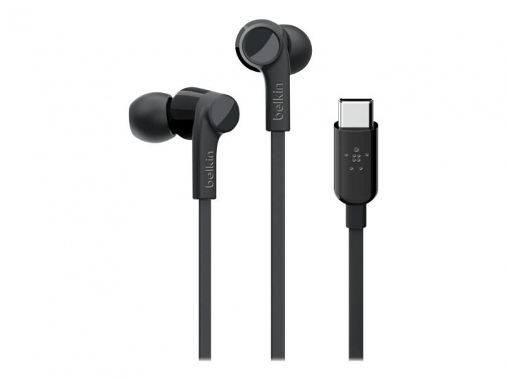 Belkin Usb-C In-Ear Headphone Black i gruppen HJEMMEELEKTRONIK / Lyd & billede / Hovedtelefoner & Tilbehør / Hovedtelefoner hos TP E-commerce Nordic AB (C22224)