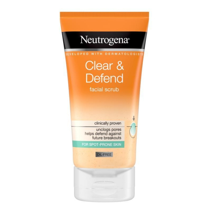 Neutrogena Clear & Defend Facial Scrub 150 ml i gruppen SKØNHED & HELSE / Hudpleje / Ansigt / Rengøring hos TP E-commerce Nordic AB (C22601)