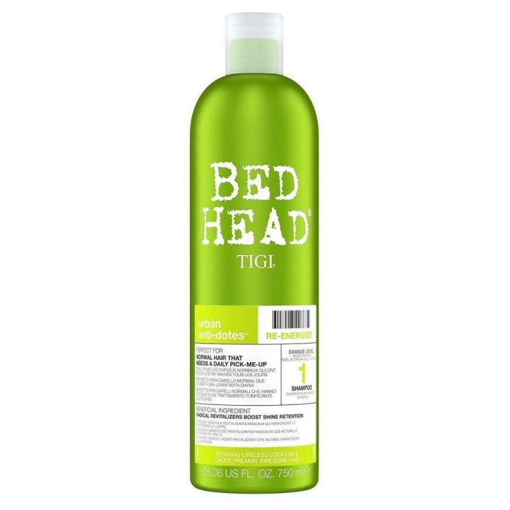 TIGI Bed Head Re-energize Shampoo 750ml i gruppen SKØNHED & HELSE / Hår og styling / Hårpleje / Shampoo hos TP E-commerce Nordic AB (C23045)