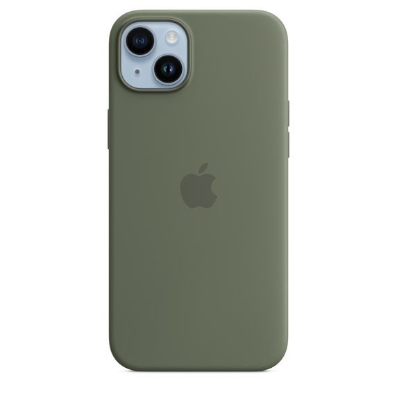 Apple Iphone 14 Plus Silicone Case With Magsafe - Olive i gruppen SMARTPHONES & TABLETS / Mobil Beskyttelse / Apple / iPhone 14 hos TP E-commerce Nordic AB (C23086)