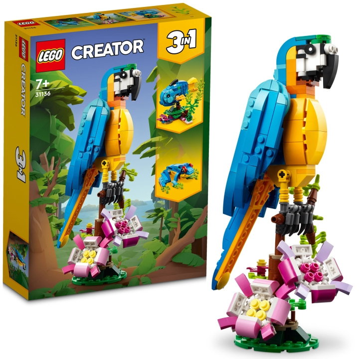 LEGO Creator - Exotisk Papegoja 31136 i gruppen LEGETØJ, BØRN & BABY / Legetøj / Bygge legesager / Lego hos TP E-commerce Nordic AB (C23273)