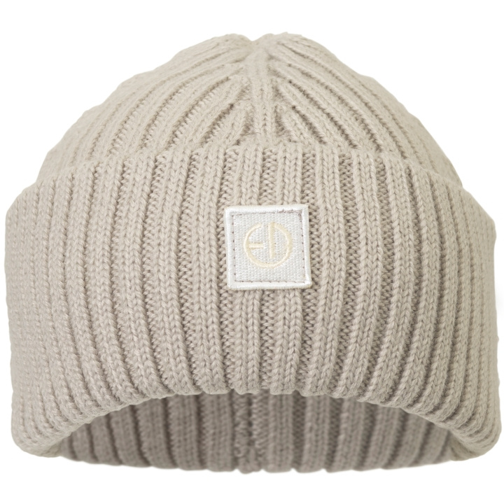 Elodie Details Wool Beanie - Greige/Lily White 2-3 år i gruppen SPORT, FRITID & HOBBY / Accessories / Huer & Kasketter hos TP E-commerce Nordic AB (C23324)