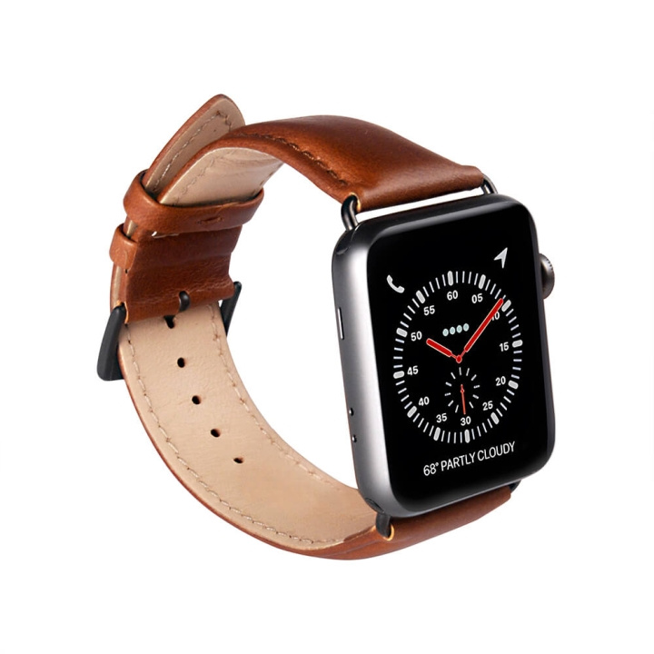 BUFFALO Watcharmbånd Brun Apple Watch 38/40/41mm i gruppen SMARTPHONES & TABLETS / Træning, hjem og fritid / Apple Watch & Tilbehør / Tilbehør hos TP E-commerce Nordic AB (C23541)