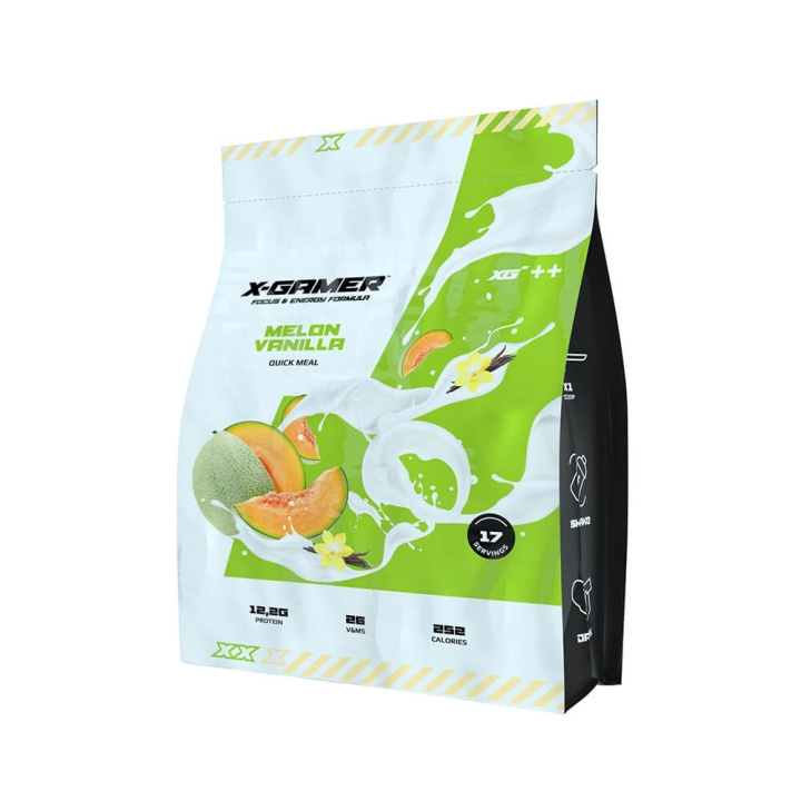 X-GAMER Quick Meal Melon & Vanilla 1190 gram i gruppen COMPUTERTILBEHØR / GAMING / Energidrikke for gamere hos TP E-commerce Nordic AB (C23624)