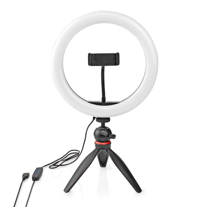 Nedis Ringlys | 10 inch | 120 LED\'s | 2700 - 6700 K | Stativ | Sort i gruppen HJEMMEELEKTRONIK / Foto og video / Fotografi udstyr / Ring light hos TP E-commerce Nordic AB (C23653)