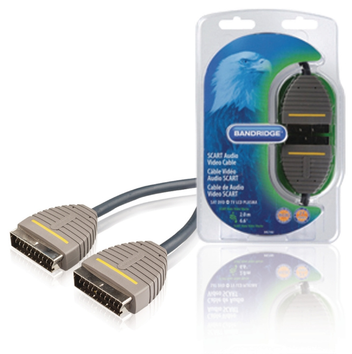 Bandridge Scart-Kabel SCART Han - SCART Han 2.00 m Blå i gruppen HJEMMEELEKTRONIK / Kabler og adaptere / Scart hos TP E-commerce Nordic AB (C23660)