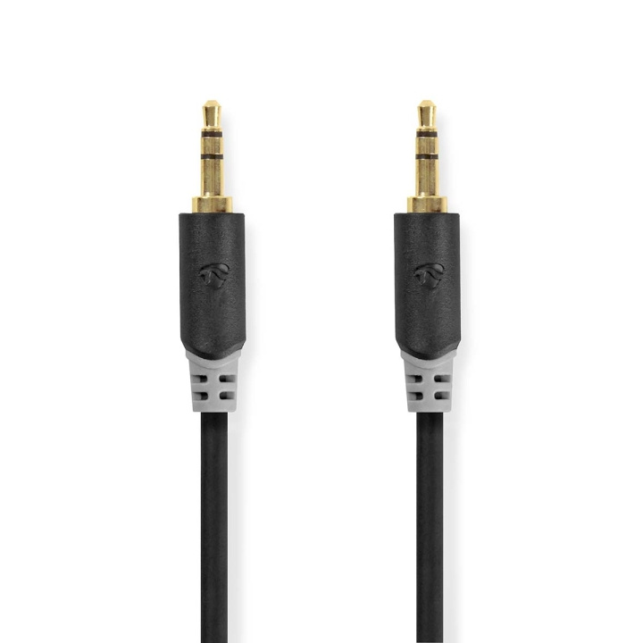 Nedis Stereo Audio kabel | 3.5 mm Hanstik | 3.5 mm Hanstik | Guldplateret | 0.50 m | Runde | Antracit | Window Box i gruppen HJEMMEELEKTRONIK / Lyd & billede / Højttalere & tilbehør / Tilbehør hos TP E-commerce Nordic AB (C23665)