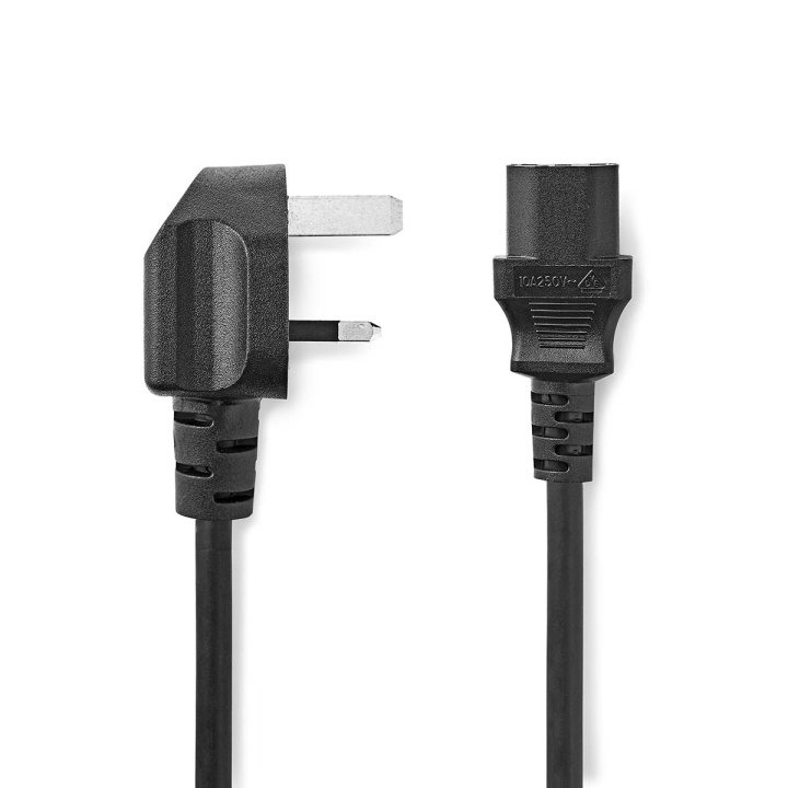 Nedis Strømkabel | UK Han | IEC-320-C13 | Vinklet | Lige | Nikkelplateret | 5.00 m | Runde | PVC | Sort | Konvolut i gruppen COMPUTERTILBEHØR / Kabler og adaptere / Interne / Strømkabler og adaptere hos TP E-commerce Nordic AB (C23707)