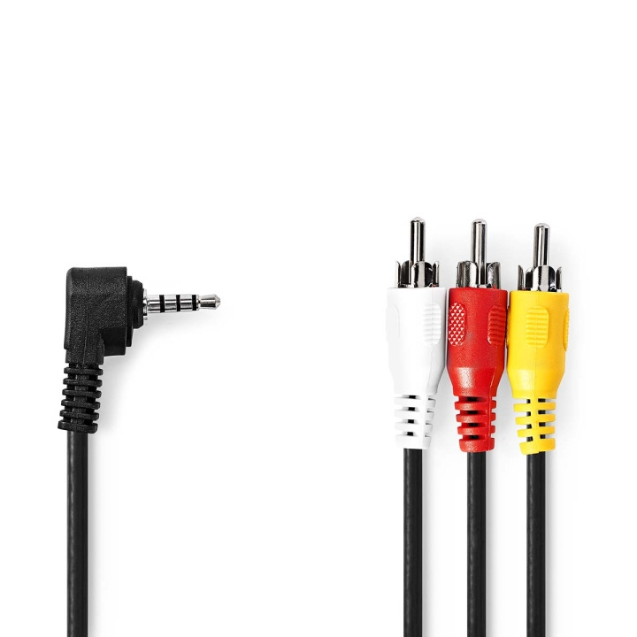 Nedis AV-kabel | 3.5 mm Hanstik | 3x RCA Han | Nikkelplateret | 1.00 m | Runde | PVC | Sort i gruppen HJEMMEELEKTRONIK / Foto og video / Fotografi udstyr / Kabler hos TP E-commerce Nordic AB (C23713)