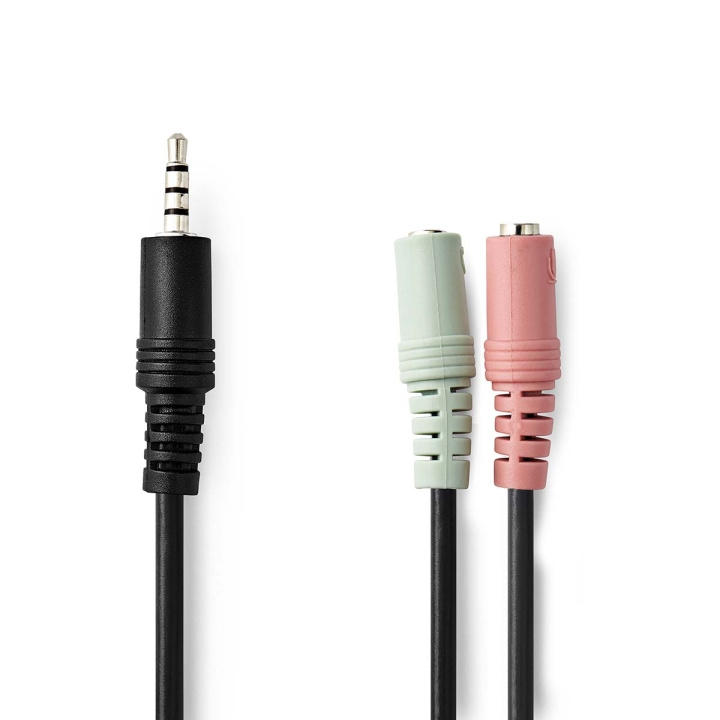 Nedis Stereo Audio kabel | 3.5 mm Hanstik | 2 x 3.5 mm Hunstik | Nikkelplateret | 0.20 m | Runde | Sort | Konvolut i gruppen HJEMMEELEKTRONIK / Lyd & billede / Højttalere & tilbehør / Tilbehør hos TP E-commerce Nordic AB (C23724)