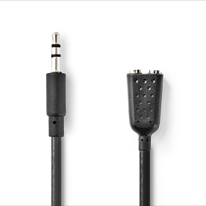 Nedis Stereo Audio kabel | 3.5 mm Hanstik | 2 x 3.5 mm Hunstik | Nikkelplateret | 0.20 m | Runde | Box i gruppen HJEMMEELEKTRONIK / Lyd & billede / Højttalere & tilbehør / Tilbehør hos TP E-commerce Nordic AB (C23767)