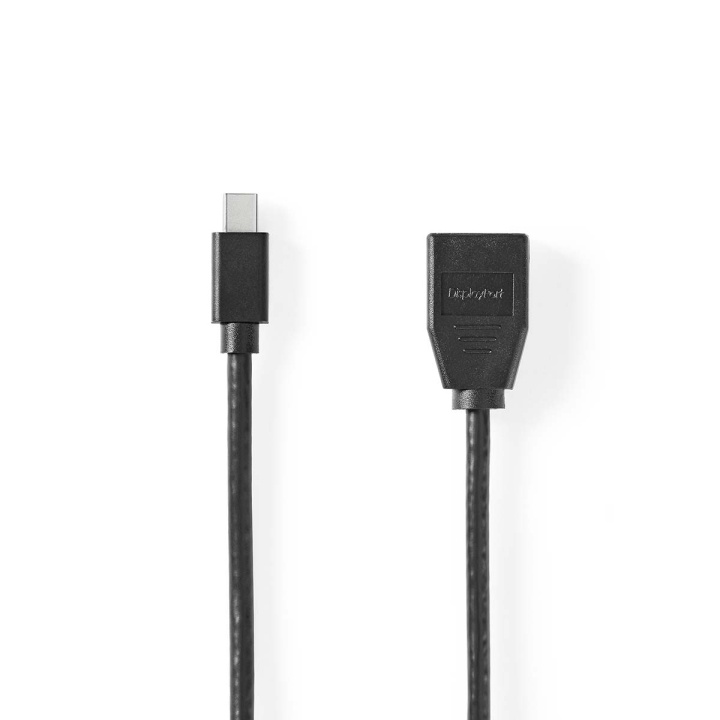 Nedis Mini DisplayPort kabel | DisplayPort 1.4 | Mini DisplayPort han | DisplayPort Hun | 48 Gbps | Nikkelplateret | 0.20 m | Runde | PVC | Sort | Blister i gruppen COMPUTERTILBEHØR / Kabler og adaptere / DisplayPort / Kabler hos TP E-commerce Nordic AB (C23843)