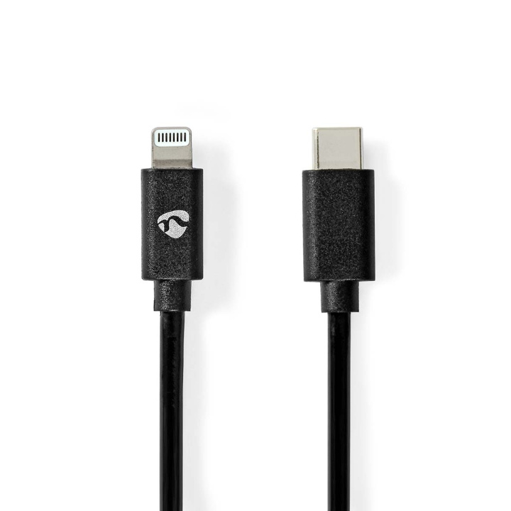 Nedis Lightning Kabel | USB 2.0 | Apple Lightning 8-pin | USB-C™ Han | 480 Mbps | Nikkelplateret | 2.00 m | Runde | PVC | Sort | Konvolut i gruppen SMARTPHONES & TABLETS / Opladere og kabler / Kabler / Kabler Lightning hos TP E-commerce Nordic AB (C23862)