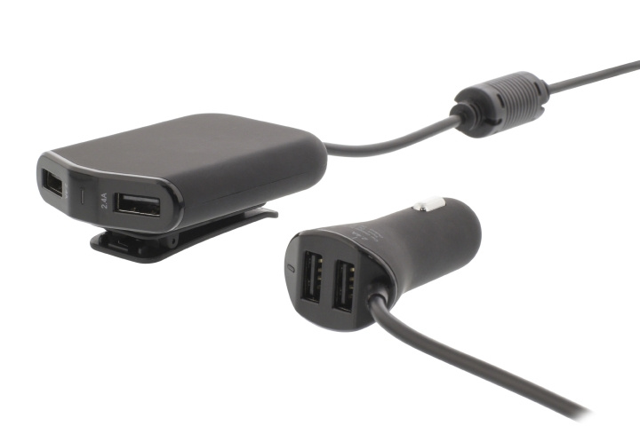 Sweex Biloplader 4-Udgange 9.6 A USB Sort i gruppen SMARTPHONES & TABLETS / Opladere og kabler / Bilopladere / Bil oplader USB hos TP E-commerce Nordic AB (C23923)