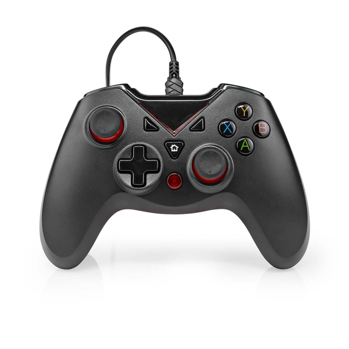 Nedis Gamepad | USB Type-A | USB Drevet | PC | Antal knapper: 12 | Kabellængde: 1.60 m | Sort i gruppen COMPUTERTILBEHØR / GAMING / Gaming tilbehør hos TP E-commerce Nordic AB (C23960)