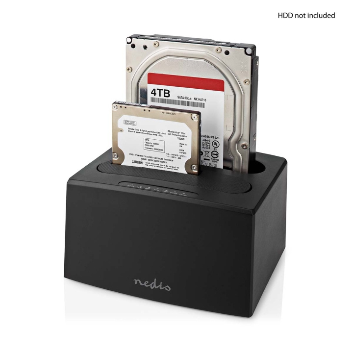 Nedis Harddisk Dockingstation | USB 3.2 Gen1 | USB Type-A | 2 Diske | 2.5 / 3.5 