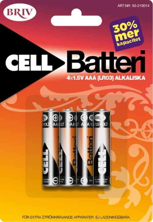 Batteri AAA LR03 - 4-pack, 1/12/96 i gruppen HJEMMEELEKTRONIK / Batterier og opladere / Batterier / AAA hos TP E-commerce Nordic AB (C24200)