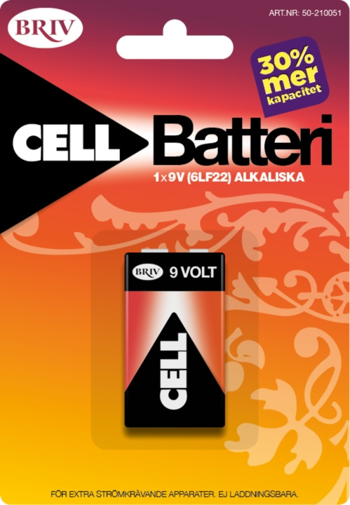Batteri 9V 6LR61 - 1-pack, 1/12/96 i gruppen HJEMMEELEKTRONIK / Batterier og opladere / Batterier / 9V hos TP E-commerce Nordic AB (C24204)