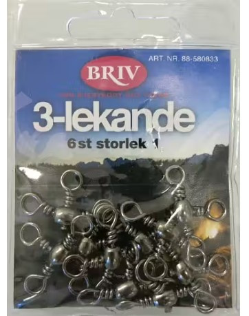 3-lekande storlek 1 6 st, 1/20 i gruppen SPORT, FRITID & HOBBY / Friluftsliv / Fiskeriudstyr hos TP E-commerce Nordic AB (C24291)