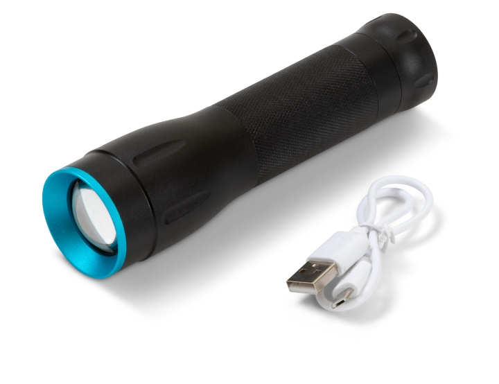 Ficklampa 10W Zoom USB-laddn, 1/12/24 i gruppen SPORT, FRITID & HOBBY / Lommelygter og Pandelygter / Lommelygter hos TP E-commerce Nordic AB (C24478)