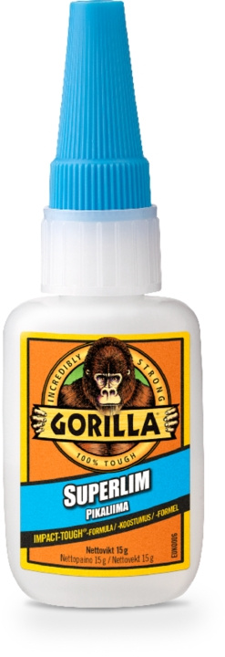 Gorilla Super Glue 15 g, 1/6 i gruppen HJEM, HUS & HAVE / Kontorartikler / Tape/Lim hos TP E-commerce Nordic AB (C24614)